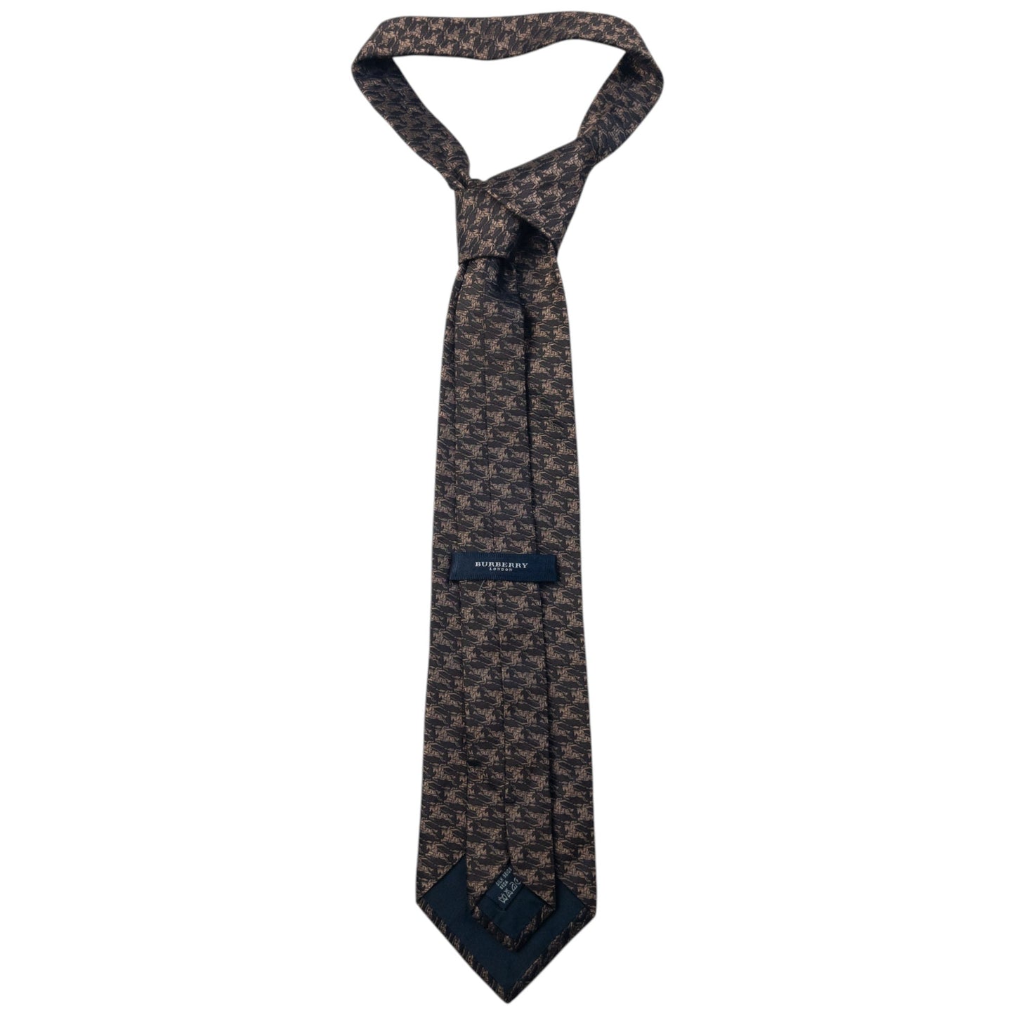 Vintage 2000s Burberry Monogram Silk Tie | O/S, Brown