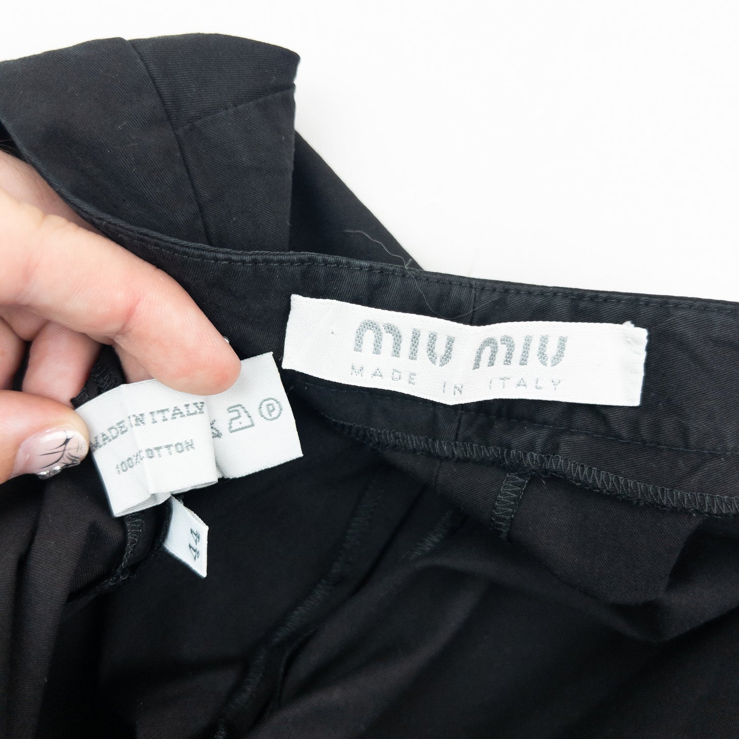 Vintage 2000 Miu Miu Trousers Size W28 | W28, Black