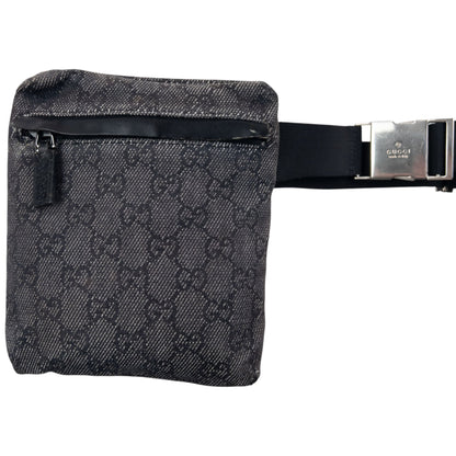 Vintage 2000s Gucci Monogram Crossbody Bag | O/S, Black