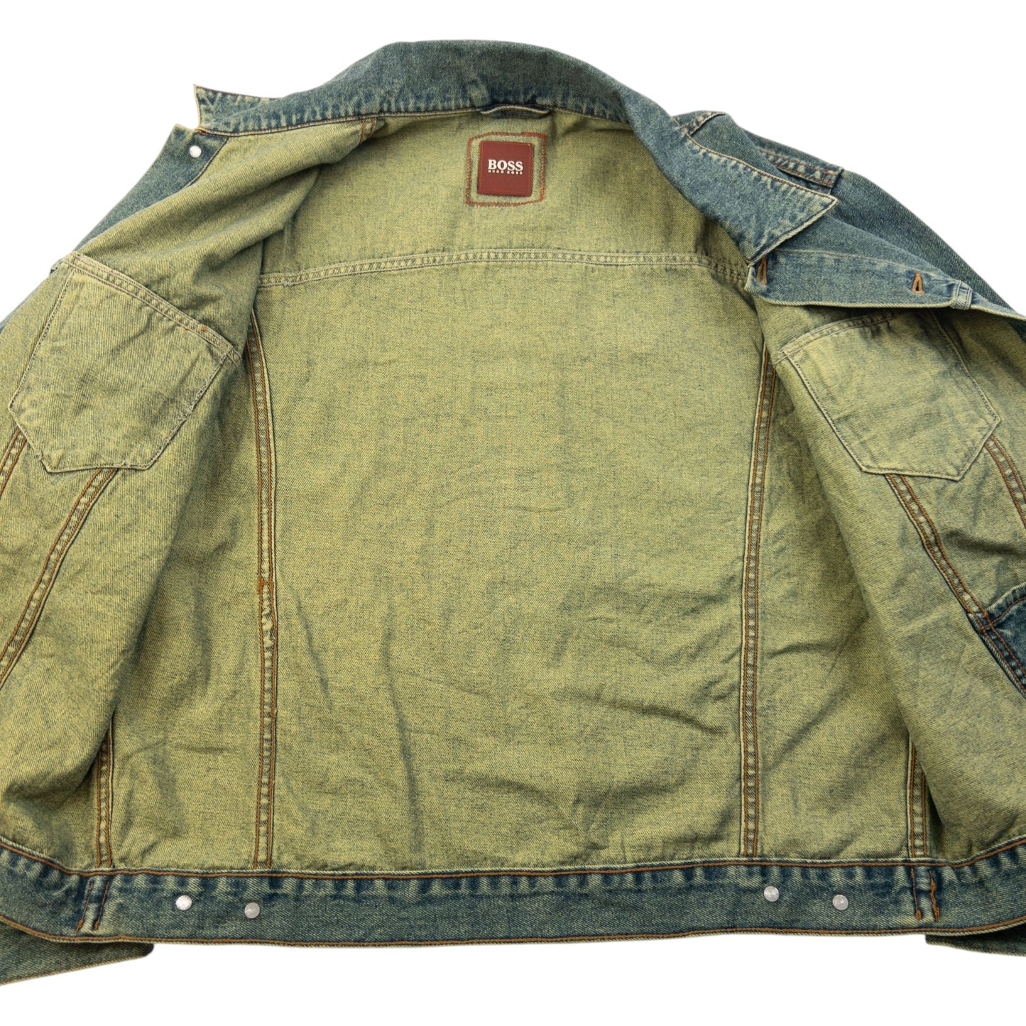 Vintage 90s Hugo Boss Button Up Denim Jacket Size S | Small, Blue