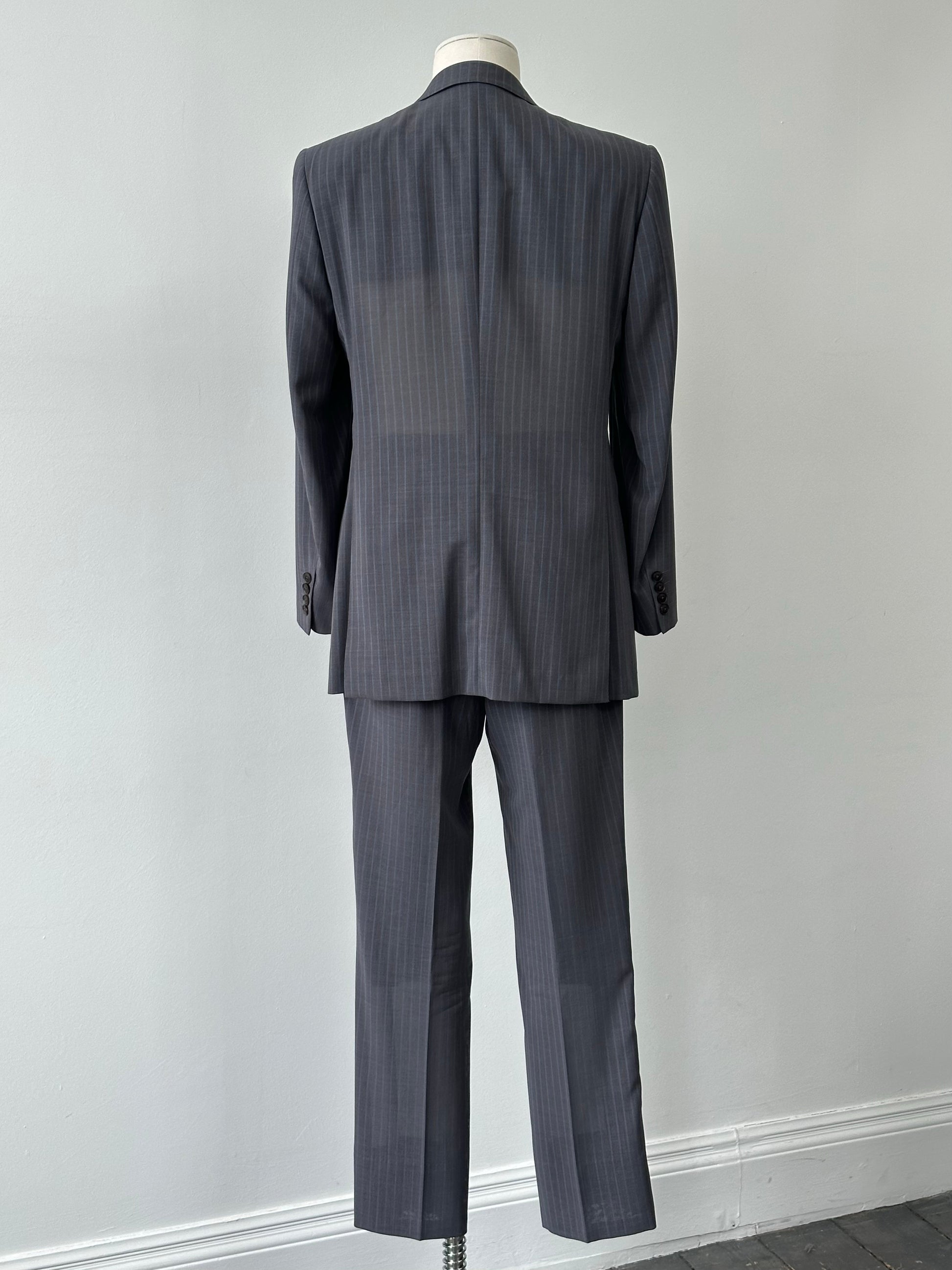 Burberry London 1990s Pure Wool Striped Suit - 40R/W32