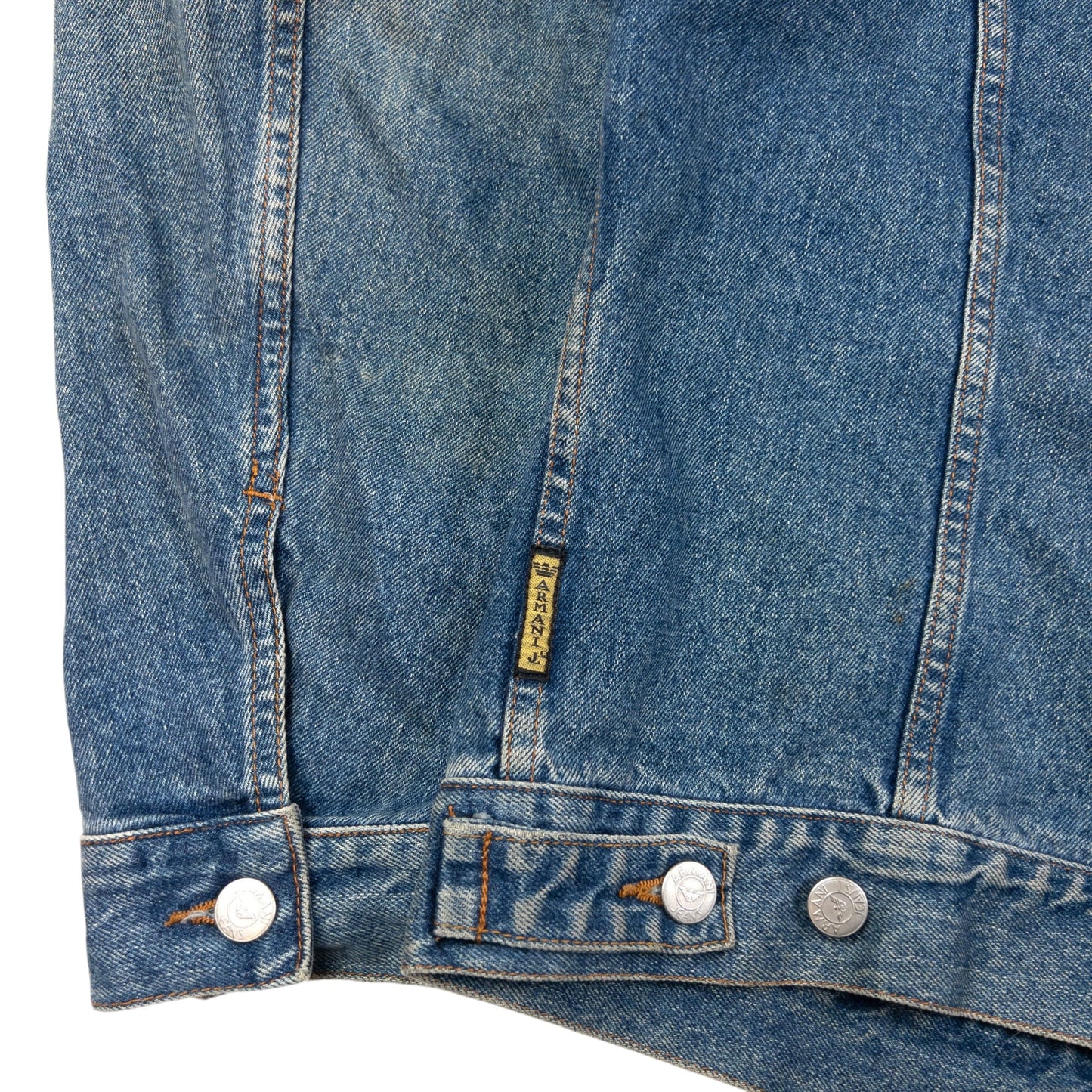 Vintage Armani Jeans Button Up Denim Jacket Size