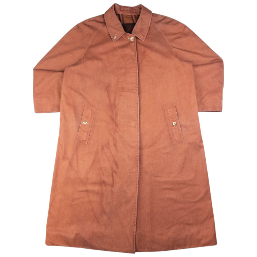 Vintage Burberry Nova Check Lined Trench Jacket Womens Size XL