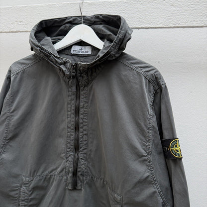 Stone island Hooded Overshirt Half Zip (M) | Medium, Grey