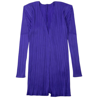 Vintage 90s Pleats Please By Issey Miyake Pleated Cardigan Womens Size M | Medium, Purple