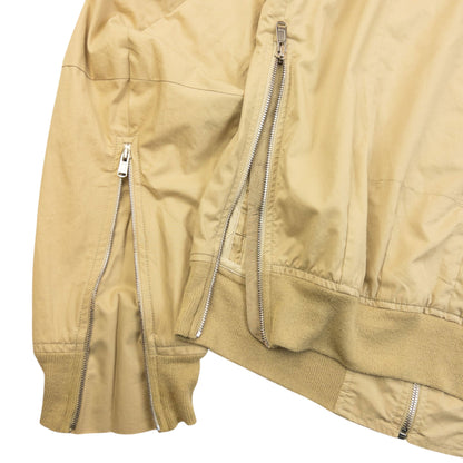 Vintage 2000s YSL Yves Saint Laurent By Tom Ford Multi Zip Bomber Jacket Size S | Small, Beige