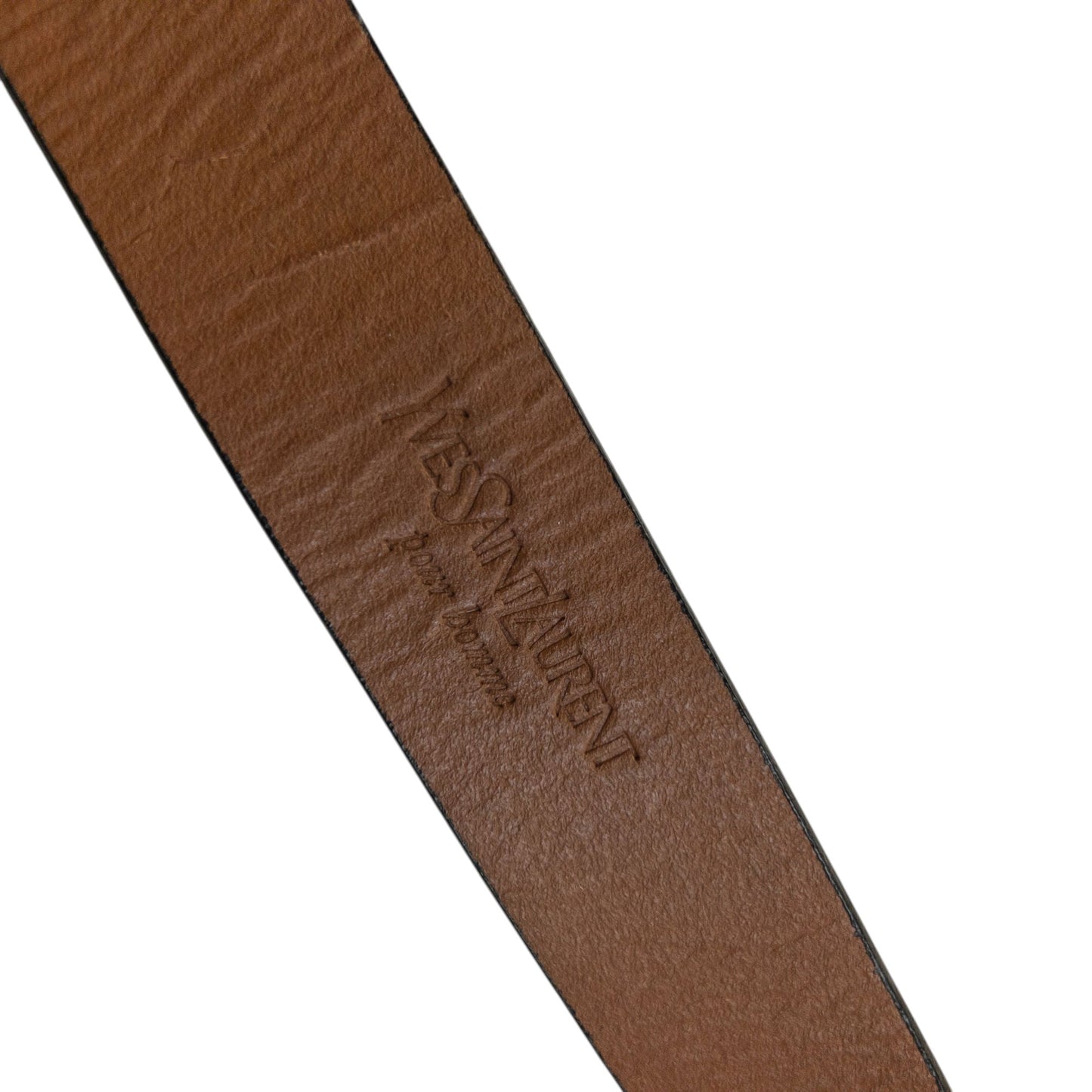 Vintage 90s YSL Yves Saint Laurent Leather Belt Size XL | O/S, Brown