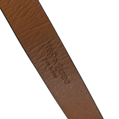 Vintage 90s YSL Yves Saint Laurent Leather Belt Size XL | O/S, Brown