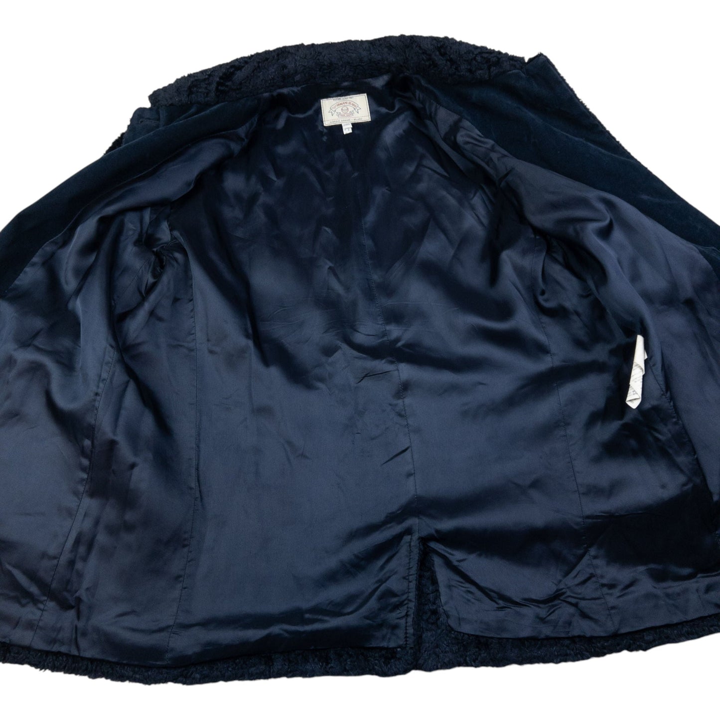 Vintage Armani Jeans Faux Fur Button Up Jacket Womens Size XL