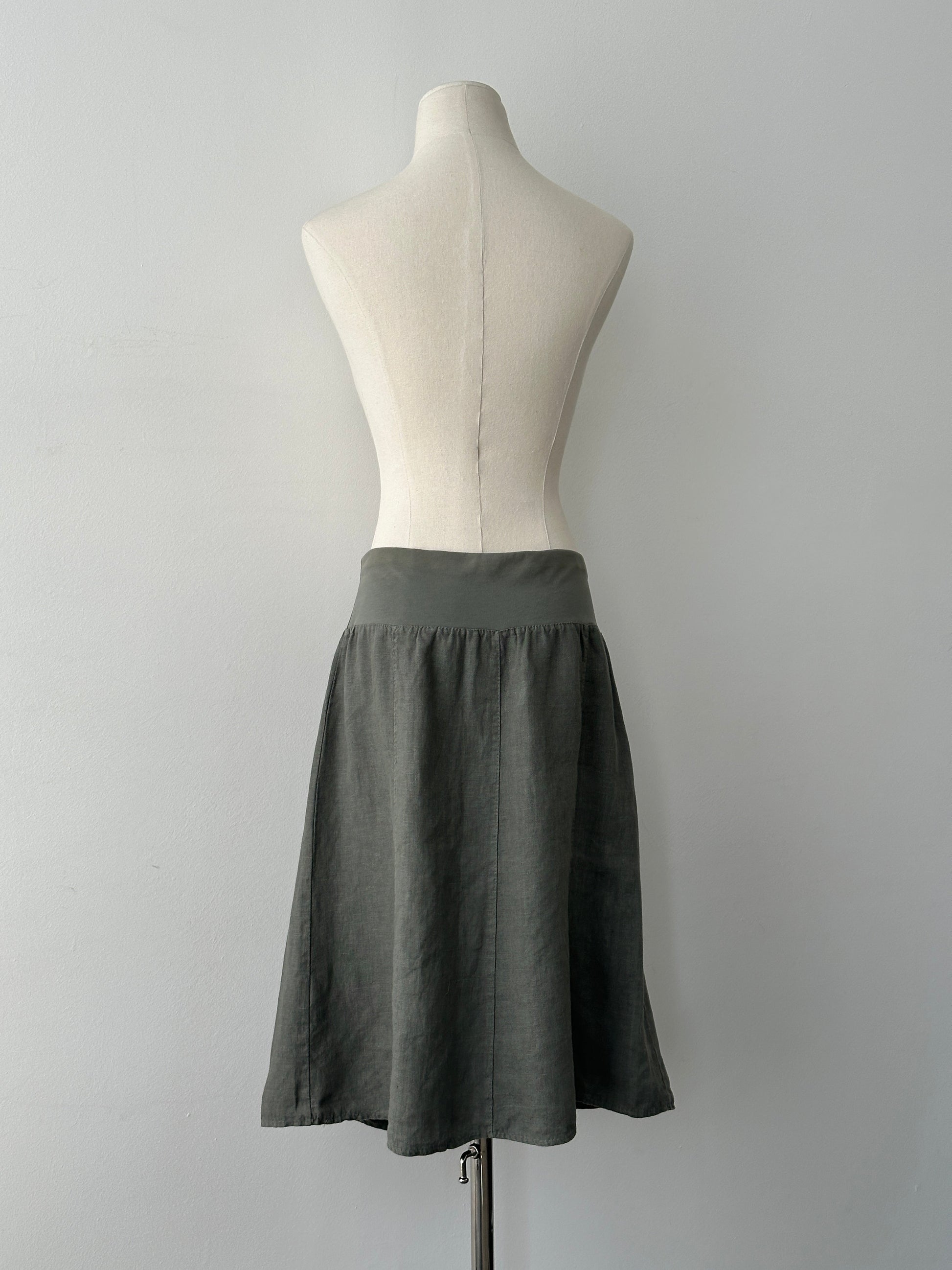 Vintage 1990s Pure Linen Mini Skirt - W28-32