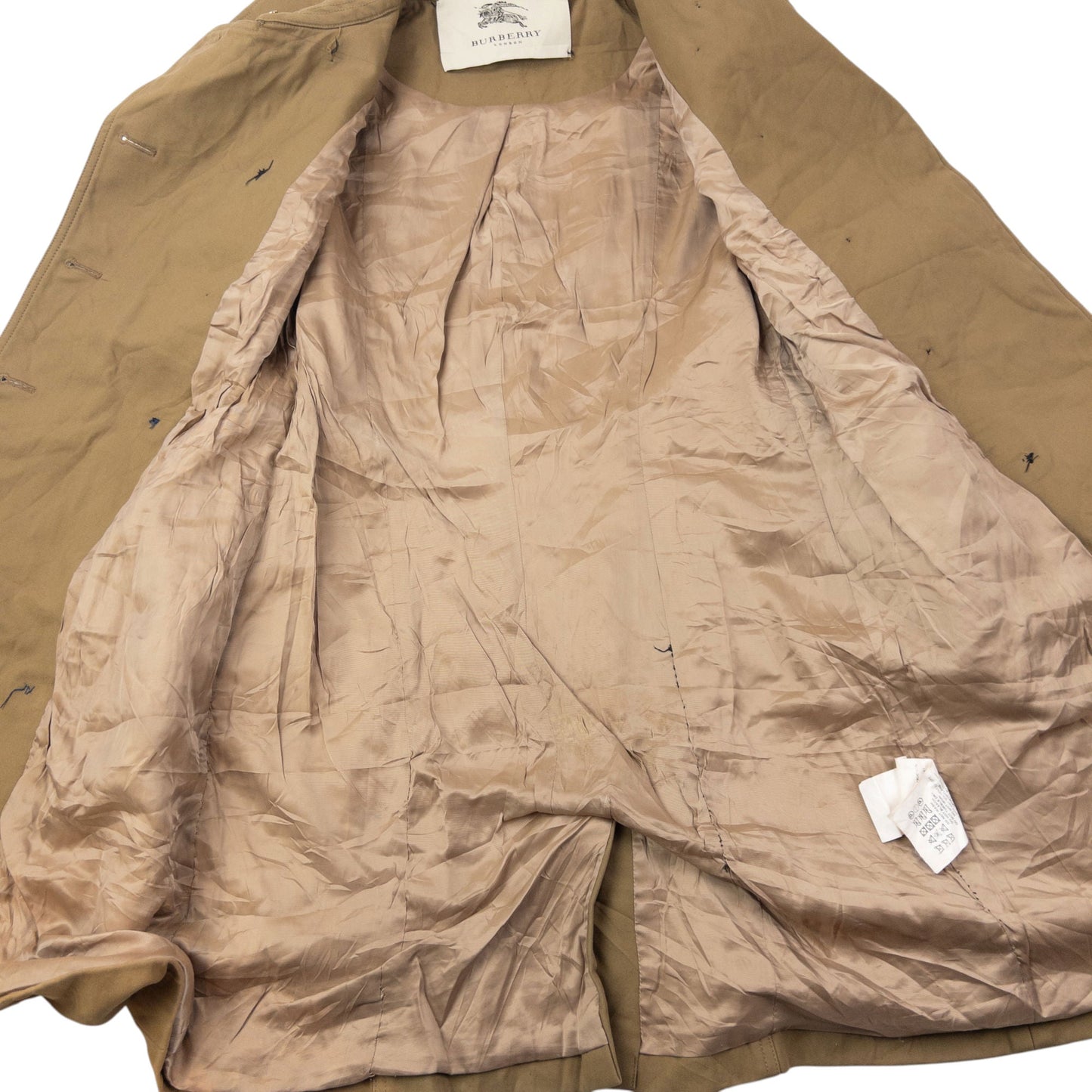Vintage 2000s Burberry Belt Waist Trench Jacket Womens Size S | Small, Beige
