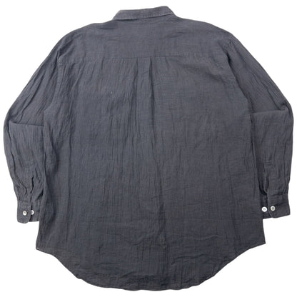 Vintage 90s Issey Miyake Linen Long Sleeve Button Up Linen Shirt Size XL | XL, Grey