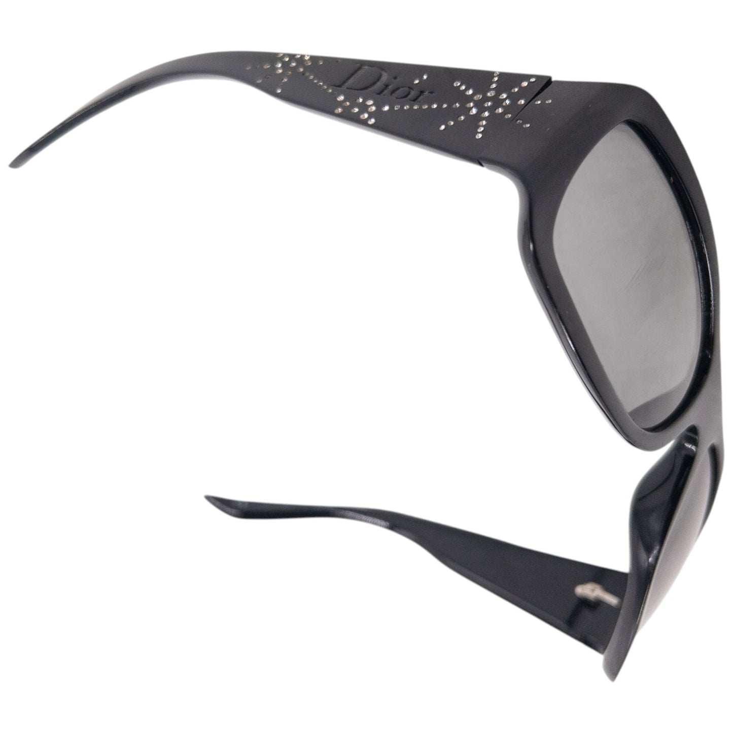Vintage 2000s Dior Spidior 2 Diamonte Sunglasses | O/S, Black