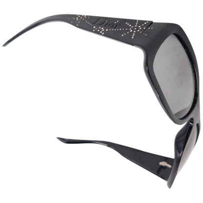 Vintage 2000s Dior Spidior 2 Diamonte Sunglasses | O/S, Black
