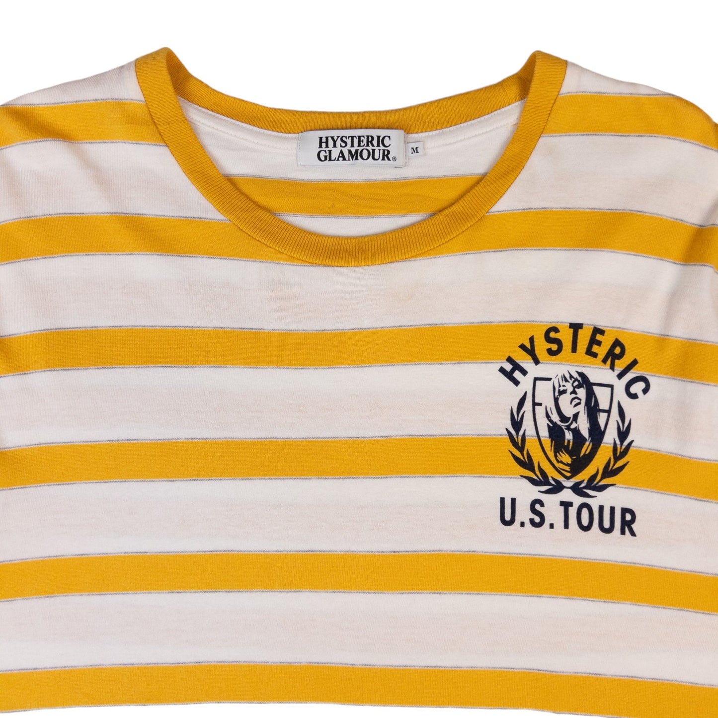 Vintage Hysteric Glamour Striped US Tour T Shirt Size M