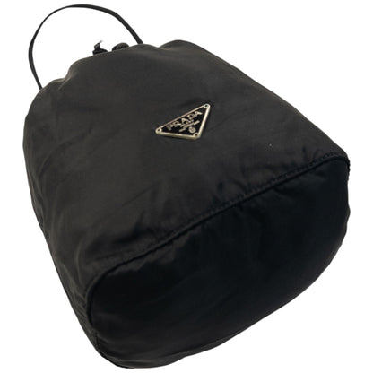 Vintage 90s Prada Drawstring Pouch Bag | O/S, Black