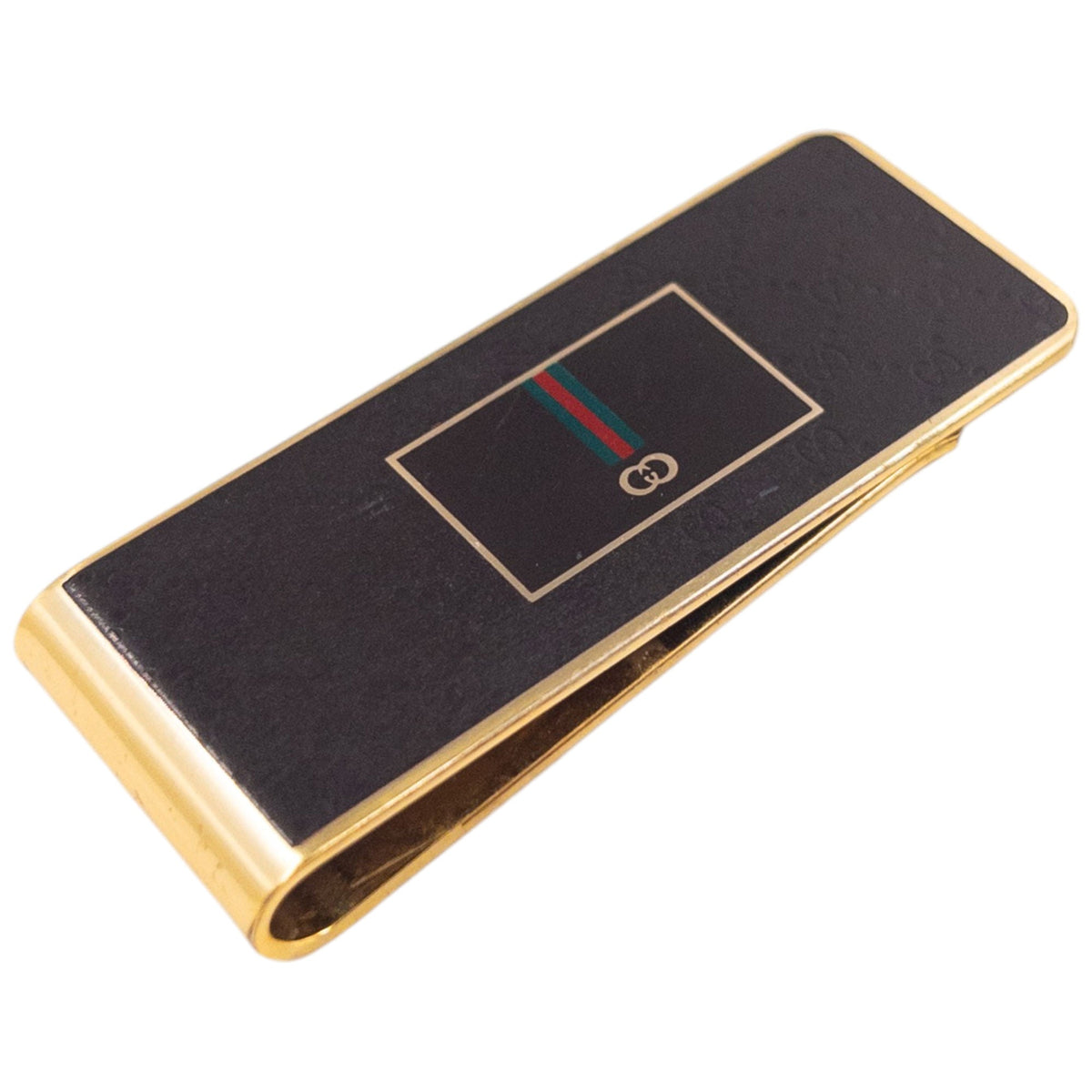 Vintage 90s Gucci Monogram Money Clip | O/S, Brown