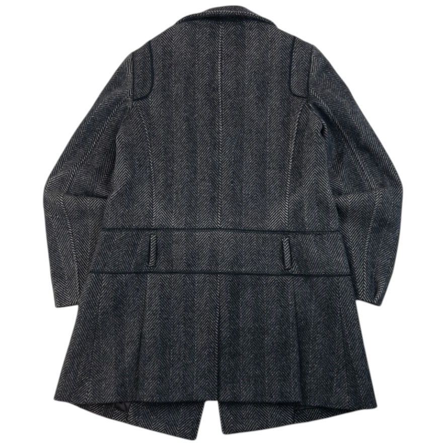 Vintage 2000s Prada Pattern Wool Jacket Womens Size L | Large, Grey