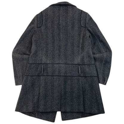 Vintage 2000s Prada Pattern Wool Jacket Womens Size L | Large, Grey