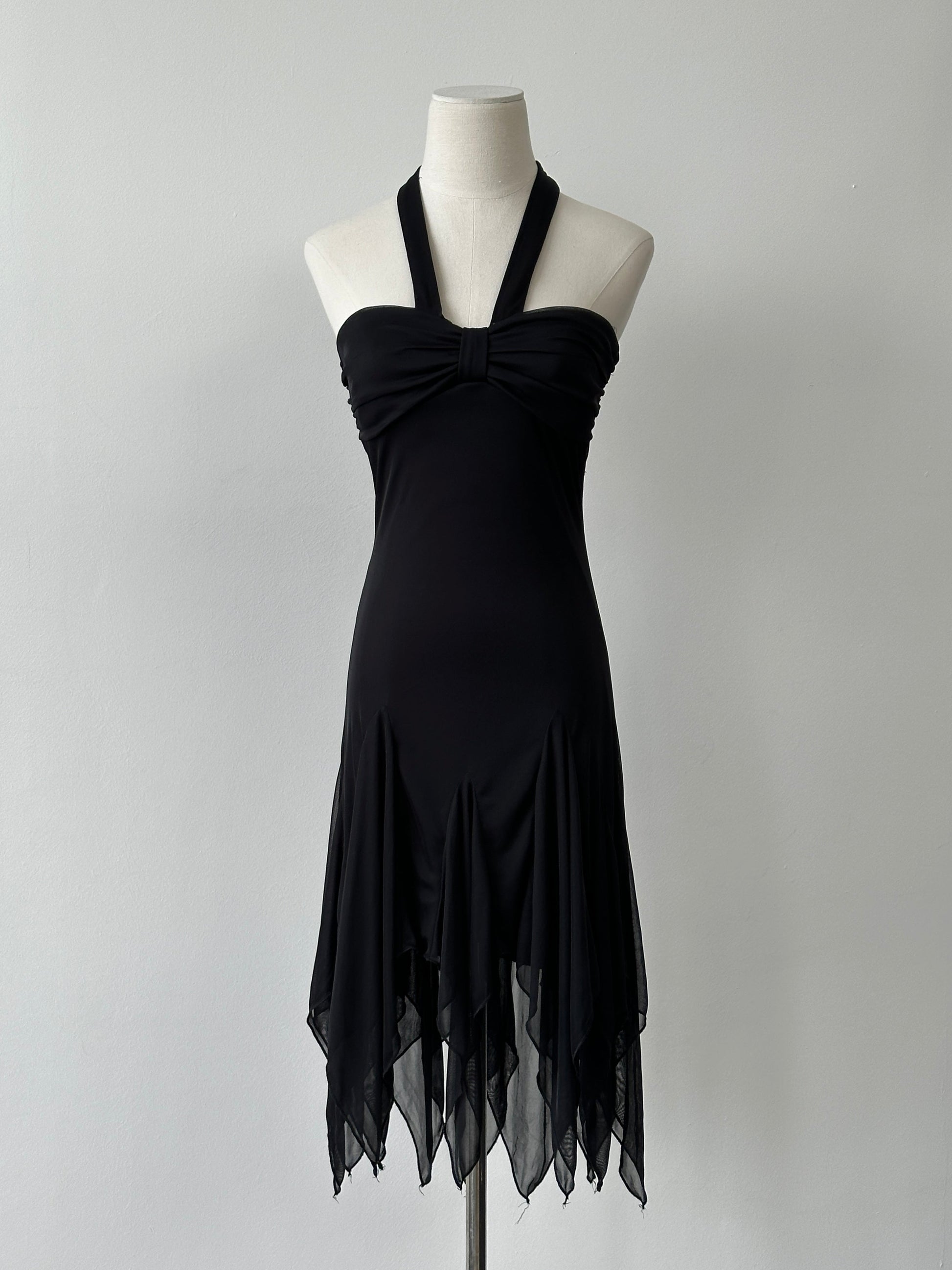 USA Vintage 2000s Halterneck Handkercheif Midi Dress - S