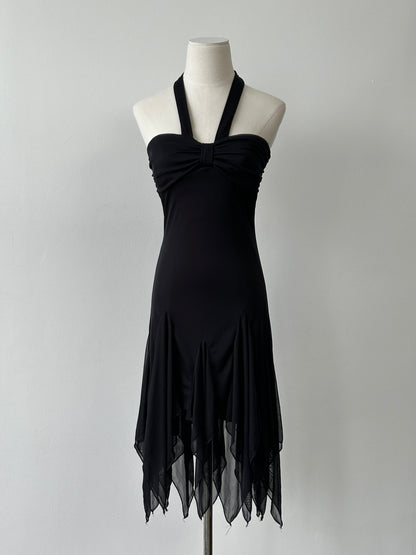USA Vintage 2000s Halterneck Handkercheif Midi Dress - S