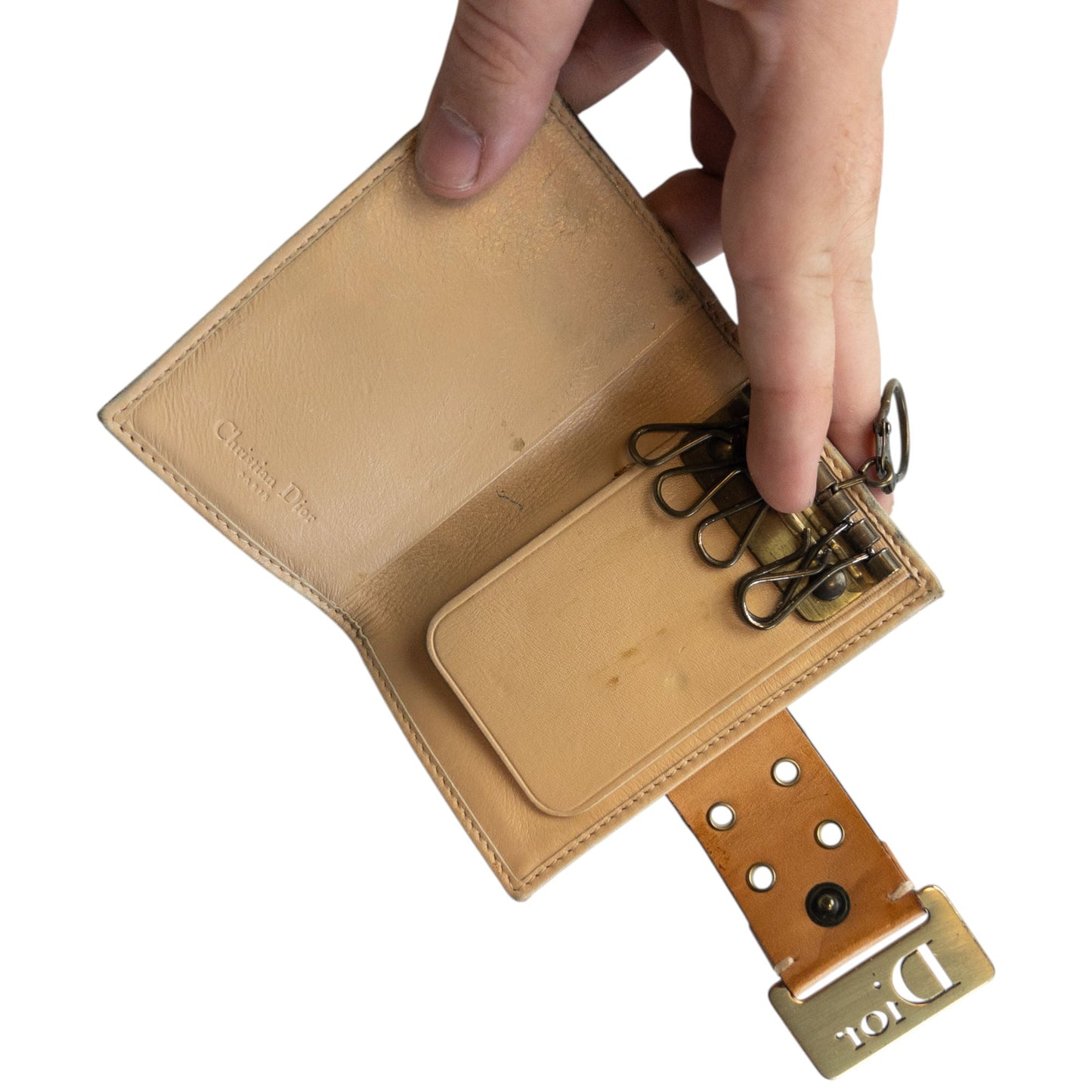 Vintage 2000s Dior Monogram Key Holder | O/S, Brown