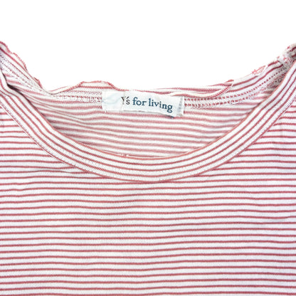 Vintage 90s Yohji Yamamoto Striped Long Sleeve T Shirt Womens Size S | Small, Pink