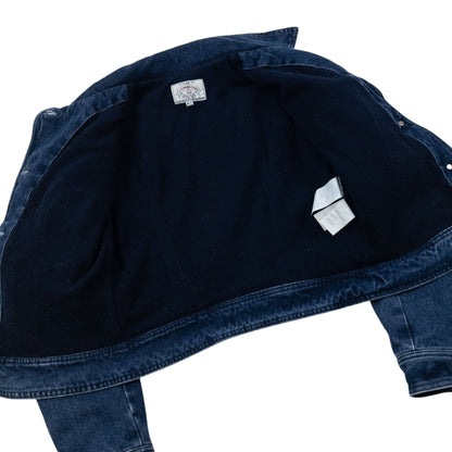 Vintage 90s Armani Jeans Fleece Lined Denim Jacket Womens Size M