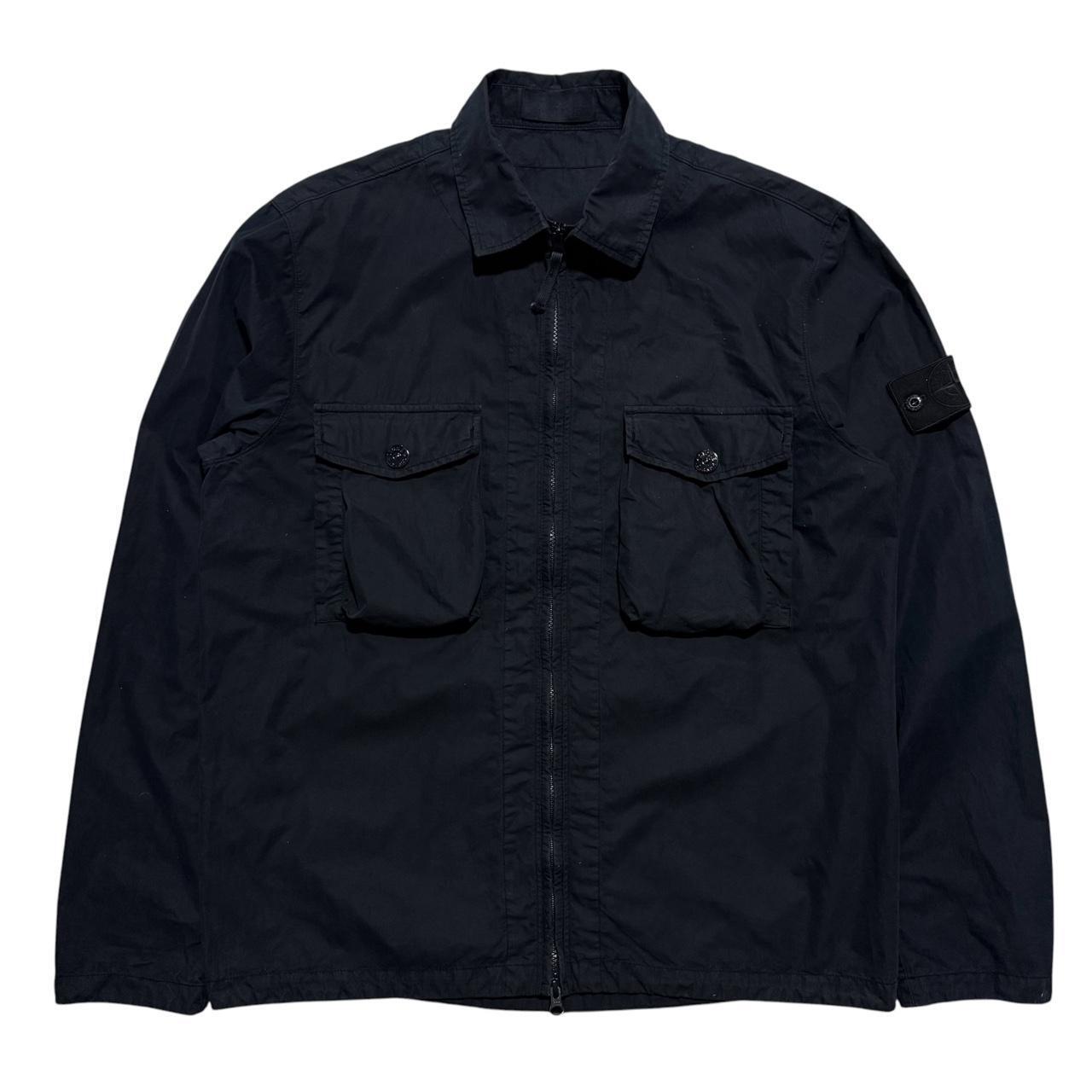 Stone Island Navy Ghost Overshirt | Large, Navy