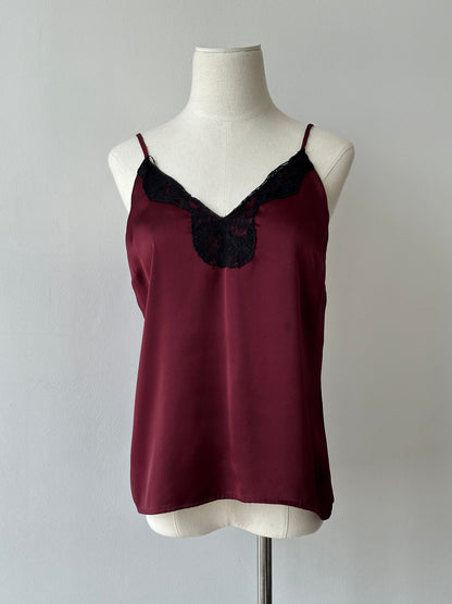 Vintage 2000s Satin Lace Top - S