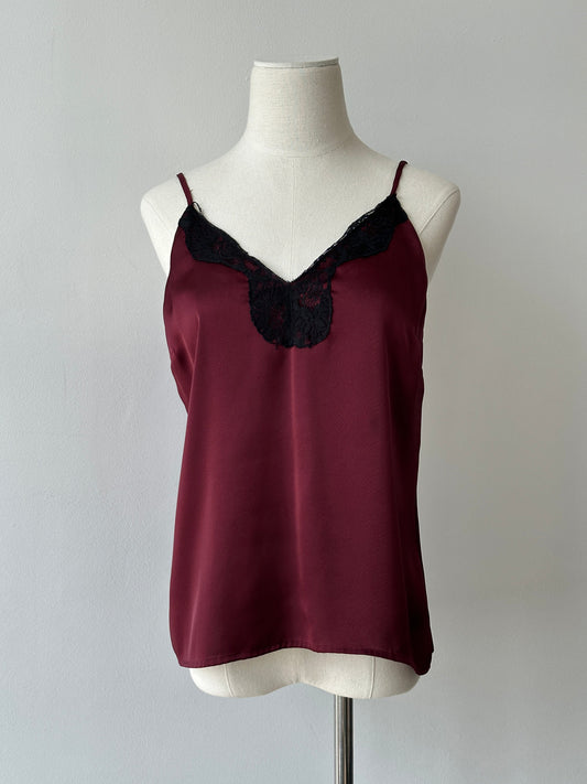 Vintage 2000s Satin Lace Top - S