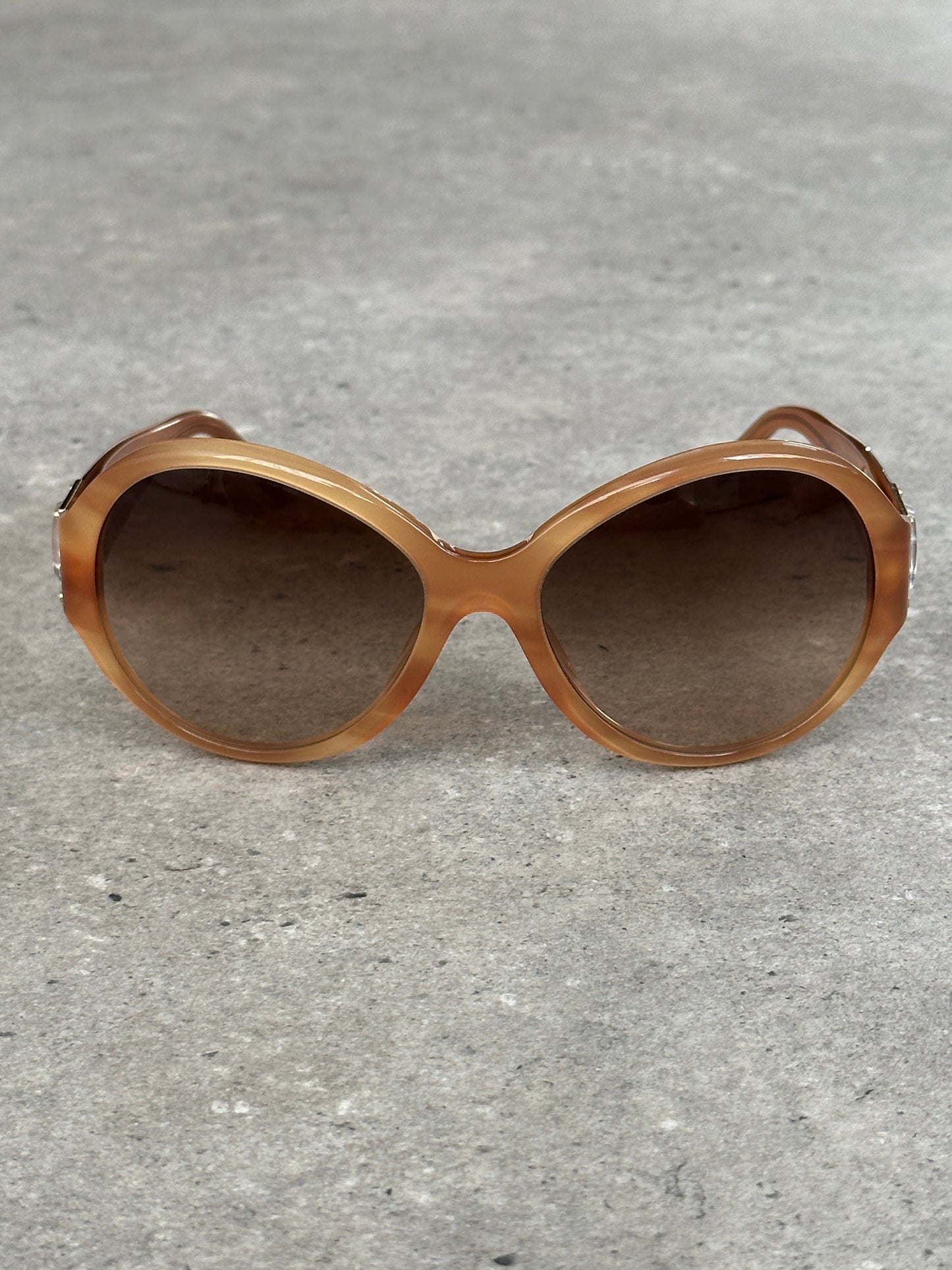 Versace 2000s Oversized Round Medusa Logo Sunglasses
