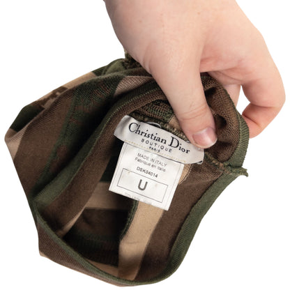 Vintage Dior Striped Bobble Hat