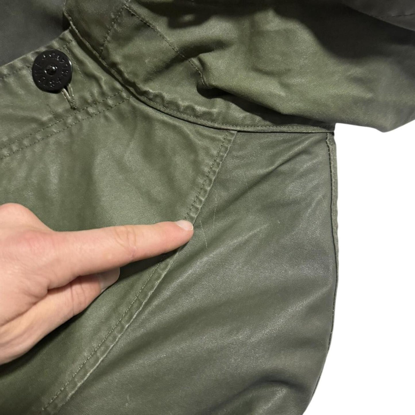 Stone Island A/W 2009 Waxed Ice Jacket | Large, Olive