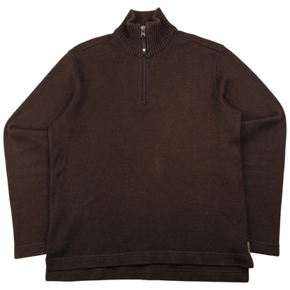 Vintage Armani Jeans Q Zip Knit Jumper Size S