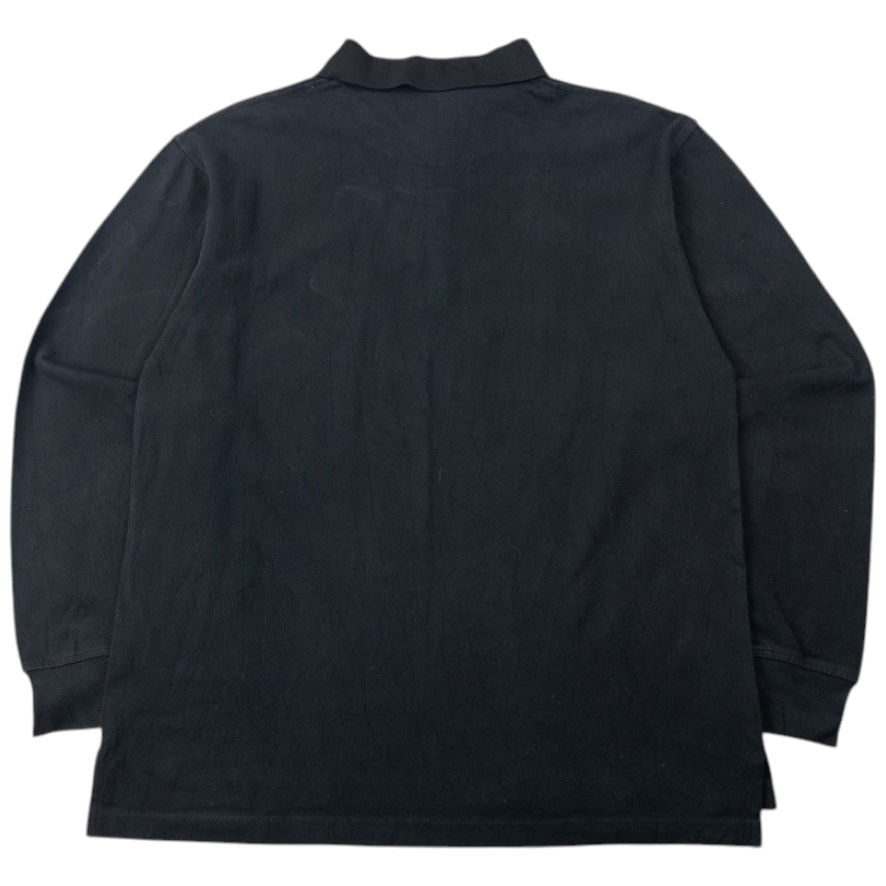 Vintage 90s Burberry Long Sleeve Polo Shirt Size S | Small, Black