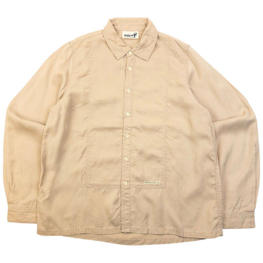 Vintage 90s Hai Sporting Gear By Issey Miyake Long Sleeve Button Up Shirt Size XS | XS, Beige