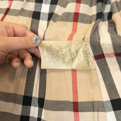 Vintage 2000s Burberry Nova Check Lined Trench Jacket Womens Size S | Small, Beige