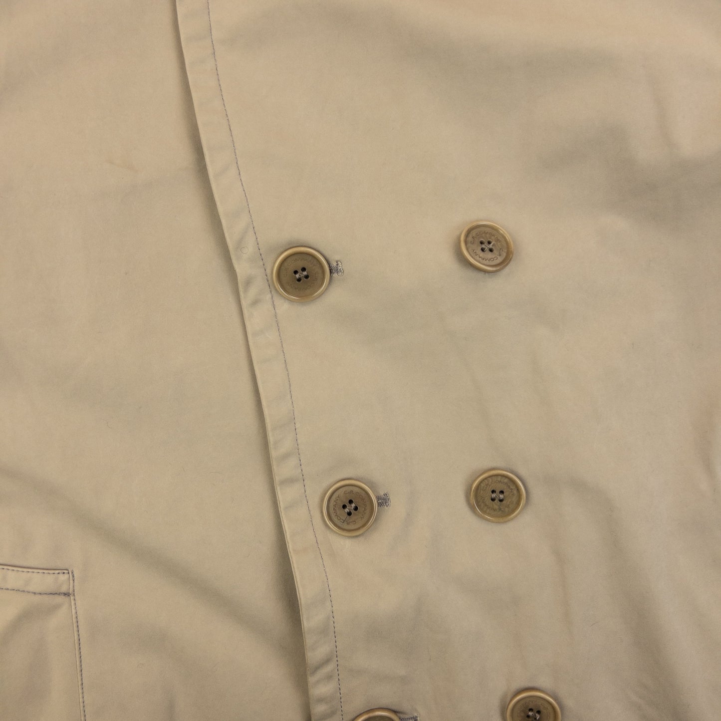 Vintage 2009 CP Company Button Up Trench Jacket Size L | Large, Beige