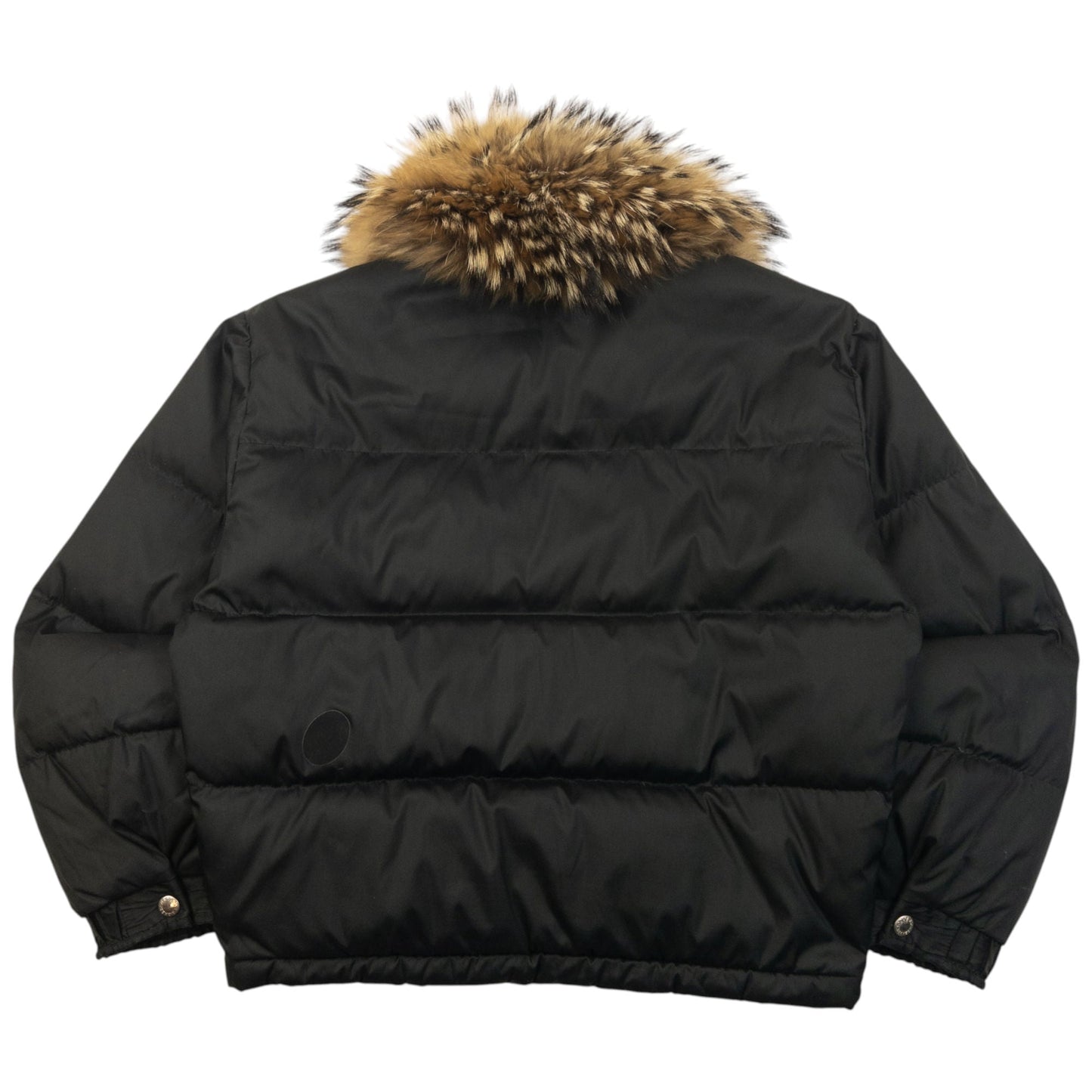 Vintage 2000s Dolce & Gabbana Fur Collar Puffer Jacket Womens Size M | Medium, Black