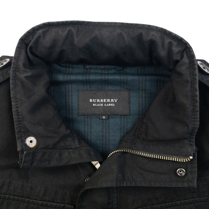 Vintage 2000s Burberry Black Label Roll-Up Sleeve Jacket Womens Size M | Medium, Black