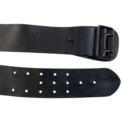 Vintage 2000s Burberry Leather Belt Size XL | O/S, Black