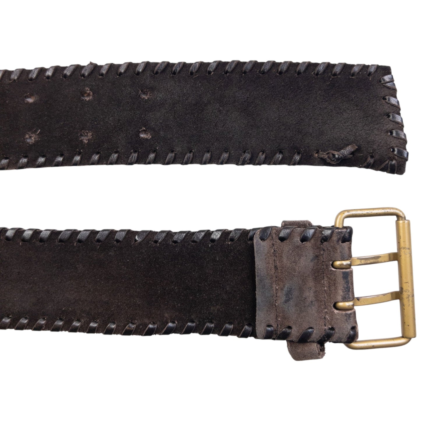 Vintage 2000s Miu Miu Suede Leather Belt Size L | O/S, Brown