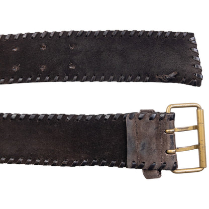 Vintage 2000s Miu Miu Suede Leather Belt Size L | O/S, Brown