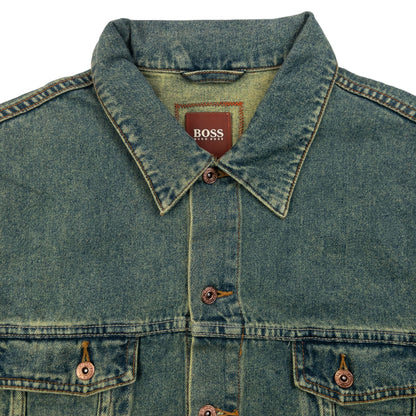 Vintage 90s Hugo Boss Button Up Denim Jacket Size S | Small, Blue