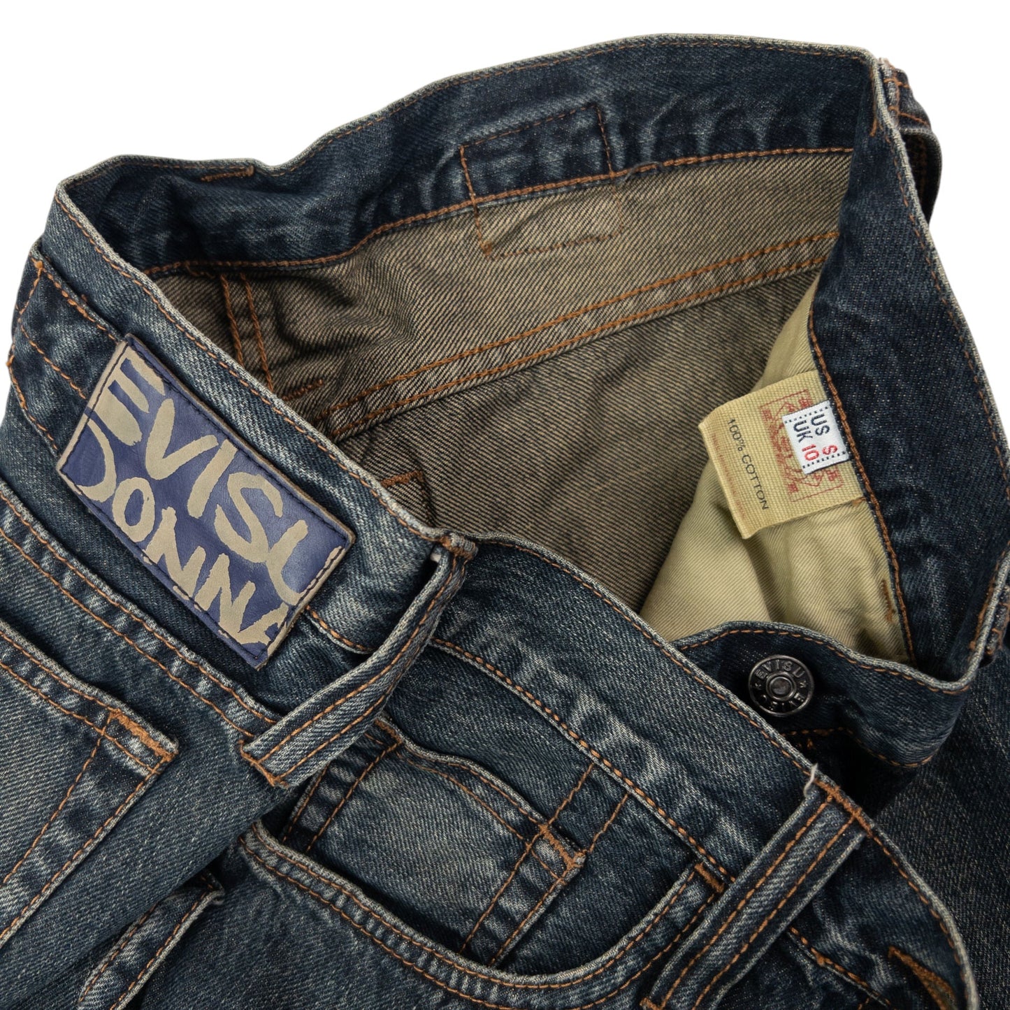 Vintage Evisu Zip Bondage Double Gull Japanese Denim  Jeans Size W30