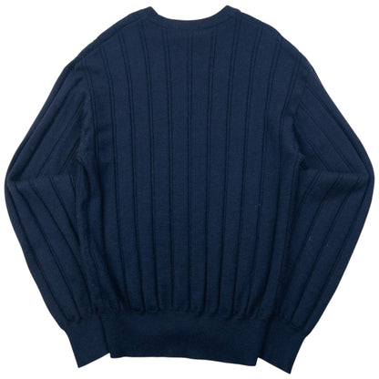 Vintage 80s Burberry Embroidered Wool Jumper Size M