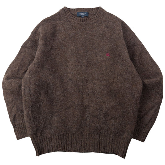 Vintage 90s Burberry Wool Jumper Womens Size S | Small, Brown