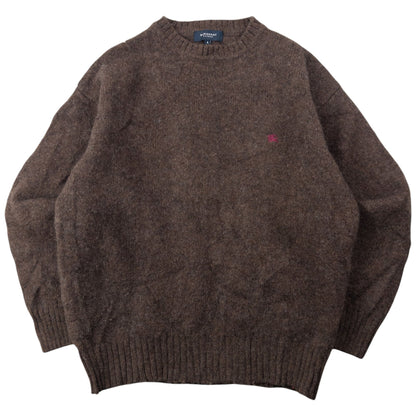 Vintage 90s Burberry Wool Jumper Womens Size S | Small, Brown