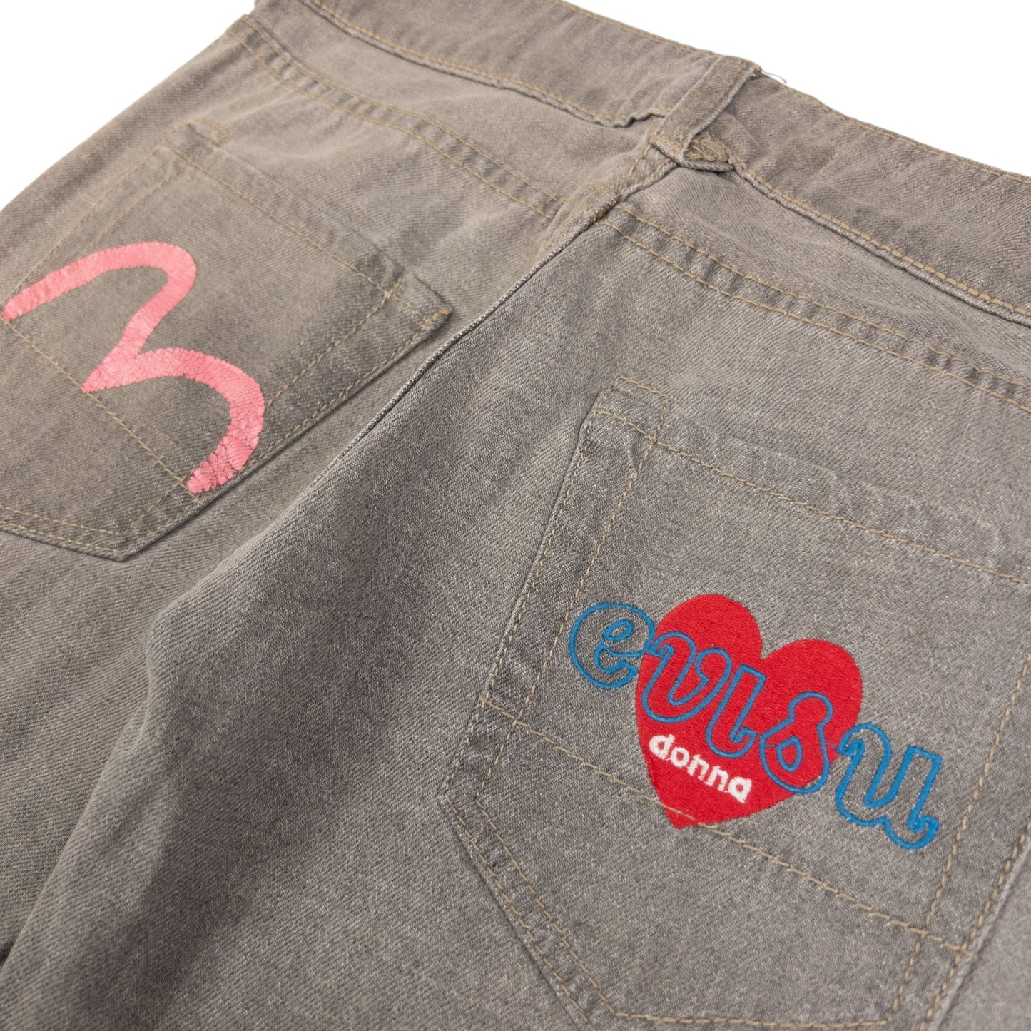 Vintage Evisu Donna Embroidered Japanese Denim Jeans Womens Size W28